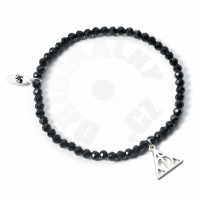 Křišťálový náramek Harry Potter se stříbrným přívěskem Relikvie smrti