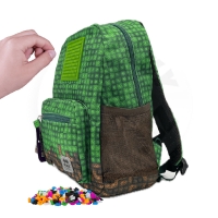 PIXIE CREW Malý batoh, zelená, Mine&Craft 50 pixelů
