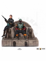 Iron Studios - Soška Boba Fett and Fennec Shand on Throne Deluxe Art Scale 1/10