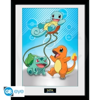 POKEMON - Framed print "Kanto Starters" (30x40) x2