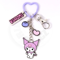 Přívěsek na klíče Hello Kitty Kuromi s přívěsky