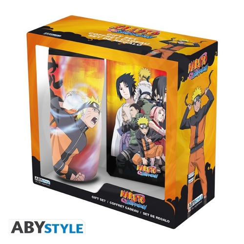 NARUTO SHIPPUDEN - Gift set Mug Tumbler + Notebook