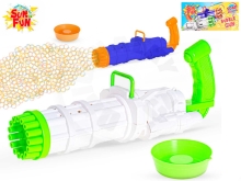 Sun Fun bublifuk pistole 37cm na baterie s náplní 50ml - bílá