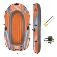 Nafukovací člun Kondor Elite 2000 set (člun, 1 pár pádel, ruční pumpa), 196x106 cm - oranž