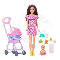 Barbie Skipper Babysitter Chůva s kočárkem JJB42