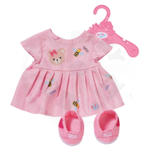 Medvídek BABY born Oblečení, - růžové šaty