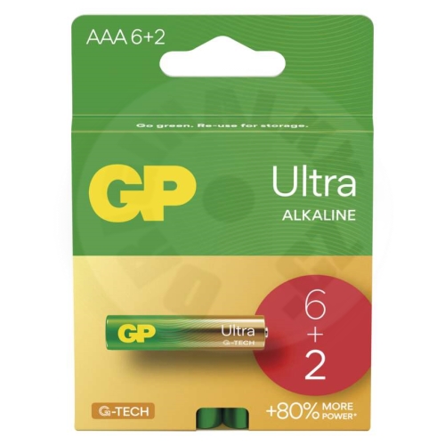 GP - Ultra alkalická, AAA, 1.5V - 8ks