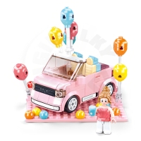 Sluban Girls Dream Mini Handcraft M38-B1086 Qmini růžový Kabriolet