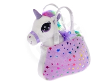 Plyšový Jednorožec v kabelce 20cm - bílý