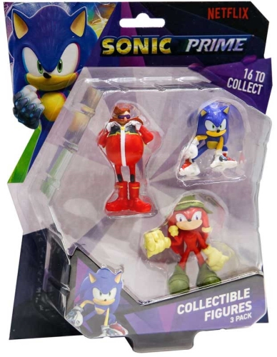 Sonic Prime balení 3 figurek - 6,5cm ( Dr Eggman)