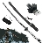 Ocelová katana "BLACK MORTAL BLADE" - Sekiro: Shadows Die Twice