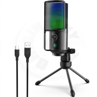 FIFINE K669 PRO 2 - USB RGB herní mikrofon, s POP filtrem - černá (PC)