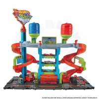 Mattel Hot Wheels City Color Shifters Automyčka se spirálou (HDP05)