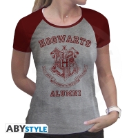 HARRY POTTER - Tshirt "Alumni" woman SS grey &amp; red S