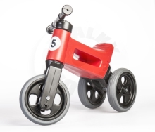 Odrážedlo FUNNY WHEELS Rider Sport červená 2v1, výška sedla 28/30cm nosnost 25kg