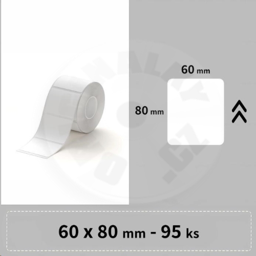 Niimbot štítky RP 60x80mm 95ks Bílé pro B3S