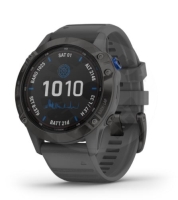 Garmin Fenix 6 Pro Solar Černá s šedým páskem