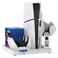 iPega P5S028 All-In-One nabíjecí stojánek s chlazením pro PS5/Slim/Pro - bílá (PS5) iPega P5S028 All-In-One nabíjecí stojánek s chlazením pro PS5/Slim/Pro - bílá (PS5)