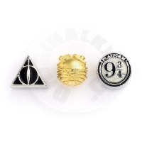 Harry Potter Sada 3 vymezovacích korálků Relikvie smrti, Zlatonka, Platforma 9 3/4