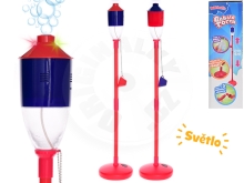 Bublifukovač louč 132cm na baterie se světlem a náplní 350ml