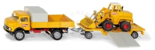SIKU Super - souprava Mercedes-Benz 710 převážející nakladač  411 Bölling 1:50
