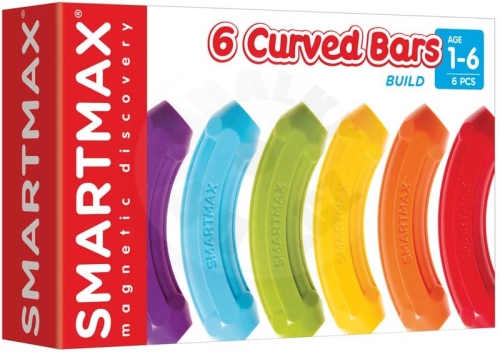 SmartMax magnetická stavebnice - zatáčky - 6 ks