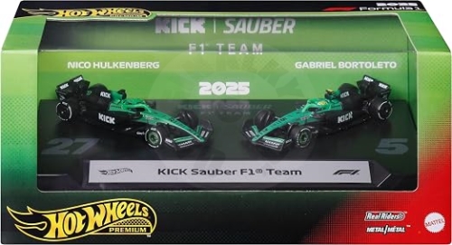 Hot Wheels 2 KS PREMIUM FORMULA 1 KICK SAUBER HULKENBERG & BARTOLETO