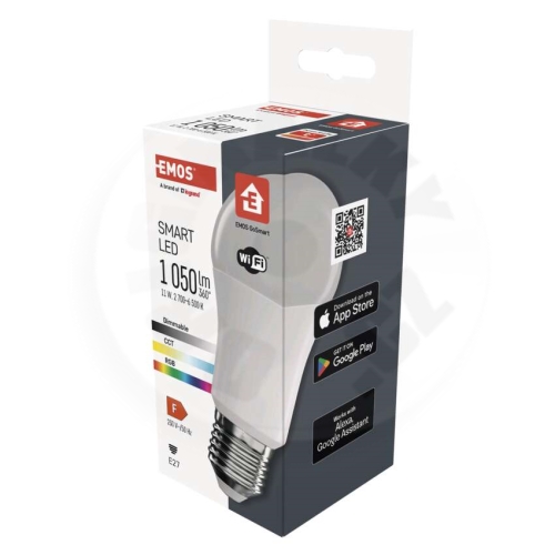 EMOS LED žárovka GoSmart A60 / E27 / 11 W (75 W) / stmívatelná / RGB / WiFi (3)