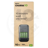 Ultra-rychlá nabíječka baterií GP Charge 10 S491 + 4xAA ReCyko 1700