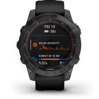 Garmin fenix® 7X Pro Sapphire Solar Edition, Carbon Gray DLC Titanium with Black Band (1)