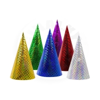 Čepičky barevné holografické 6 ks