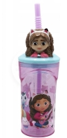 Hrnek / láhev na pití s brčkem Gabby's DollHouse 360 ml