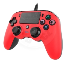Nacon Drátový ovladač Compact - červená (PS4) (3)
