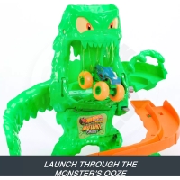 Hot Wheels Monster Trucks Mutant Monster Takedown s autíčkem a slizem (3)