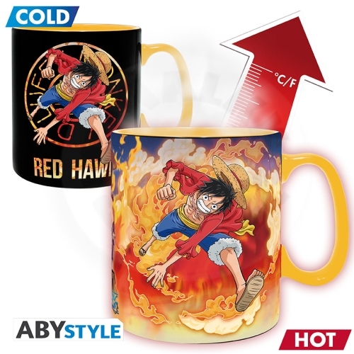 ONE PIECE - Mug Heat Change - 460 ml - Luffy & Sabo_(1)