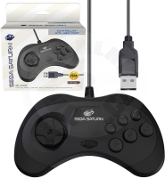 Retro-Bit SEGA Saturn Control Pad Model 2 USB Black