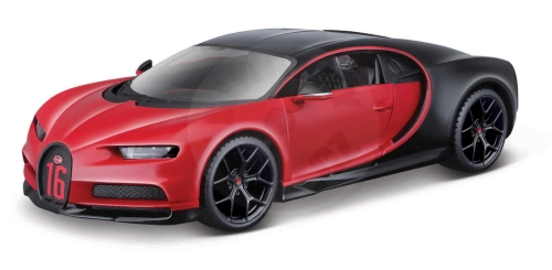 Bburago - Auta HOBBY, Bugatti Chiron Sport, červeno-černá, 1:32_(1)