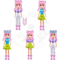 Mattel Polly Pocket – Panenka + módní doplňky