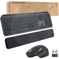Logitech MX Keys Combo set bezdrátové klávesnice a myši (DE Layout) - černá Logitech MX Keys Combo set bezdrátové klávesnice a myši (DE Layout) - černá
