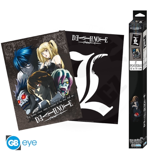 DEATH NOTE - Set 2 Posters Chibi 52 x 38 cm - L & Group_(1)