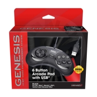 Retro-Bit SEGA Genesis 6-button Arcade Pad USB Black